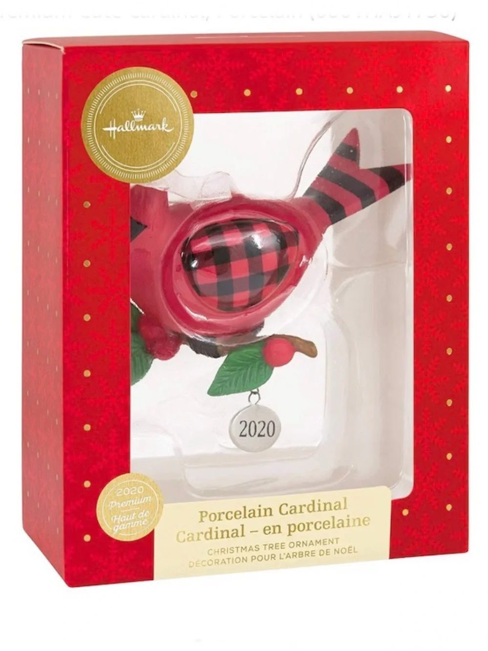 Hallmark Christmas Ornament 2020 Year-Dated, Premium Cute Cardinal, Porcelain